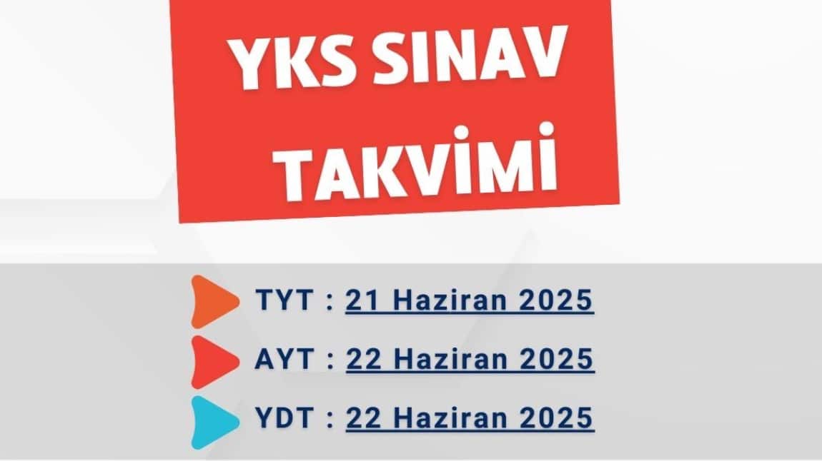 YKS Sınav Takvimi